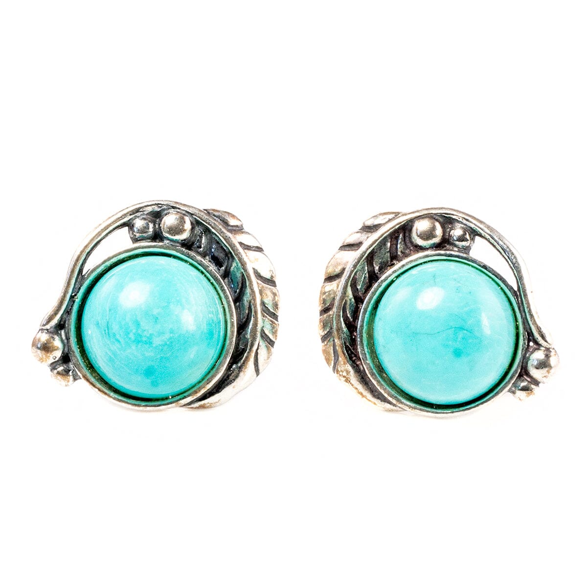 Great Lakes Boutique Native American Silver &amp; Turquoise Earrings