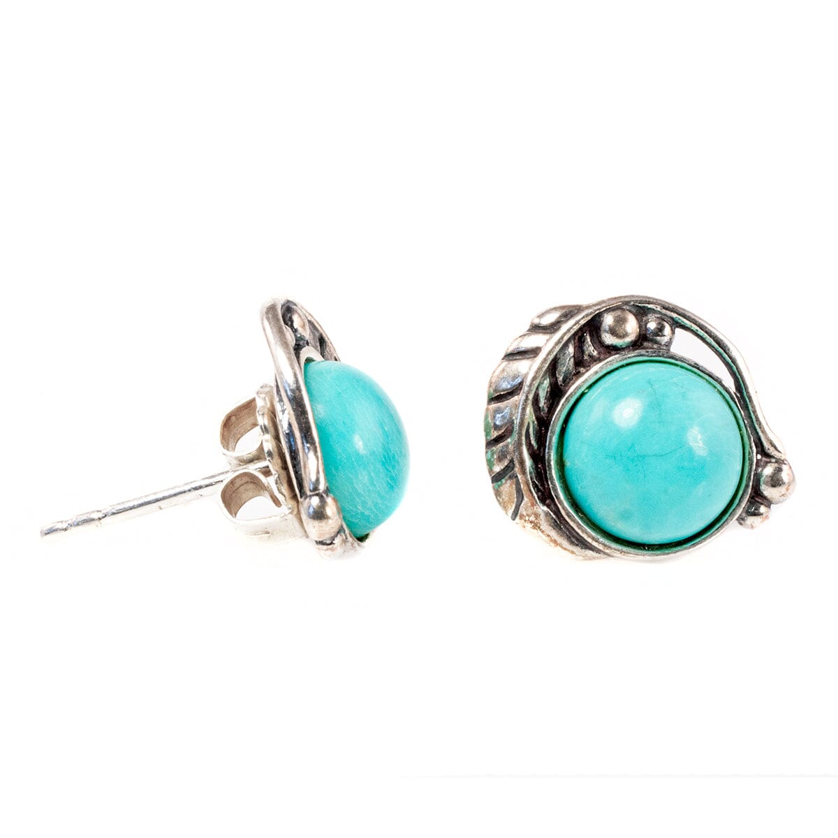 Great Lakes Boutique Native American Silver &amp; Turquoise Earrings