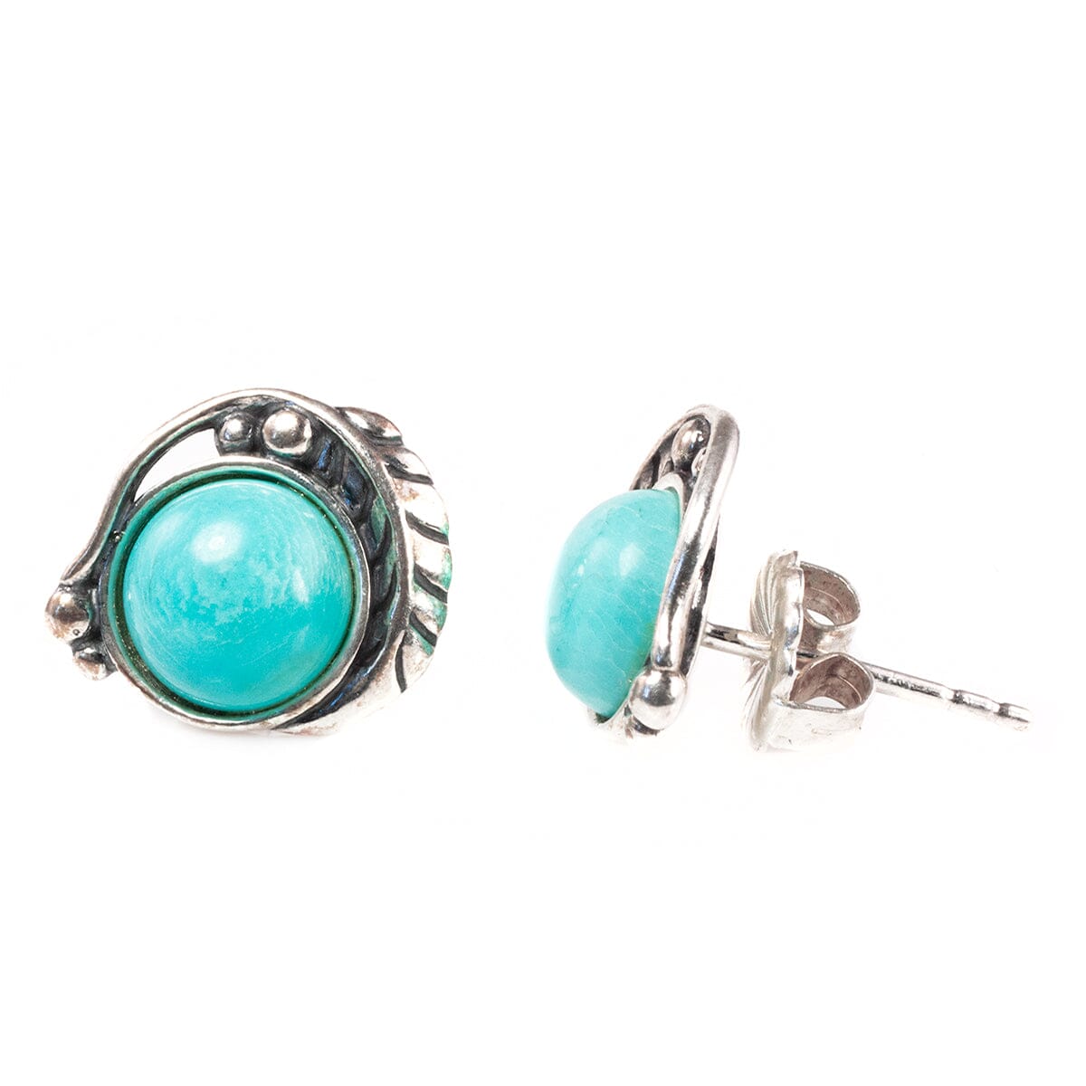 Great Lakes Boutique Native American Silver &amp; Turquoise Earrings