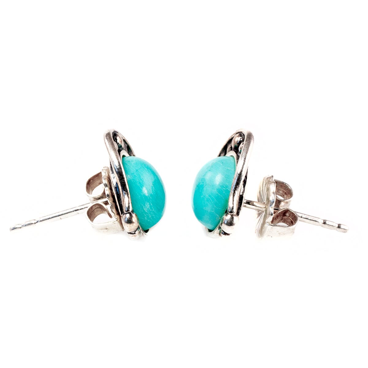 Great Lakes Boutique Native American Silver &amp; Turquoise Earrings