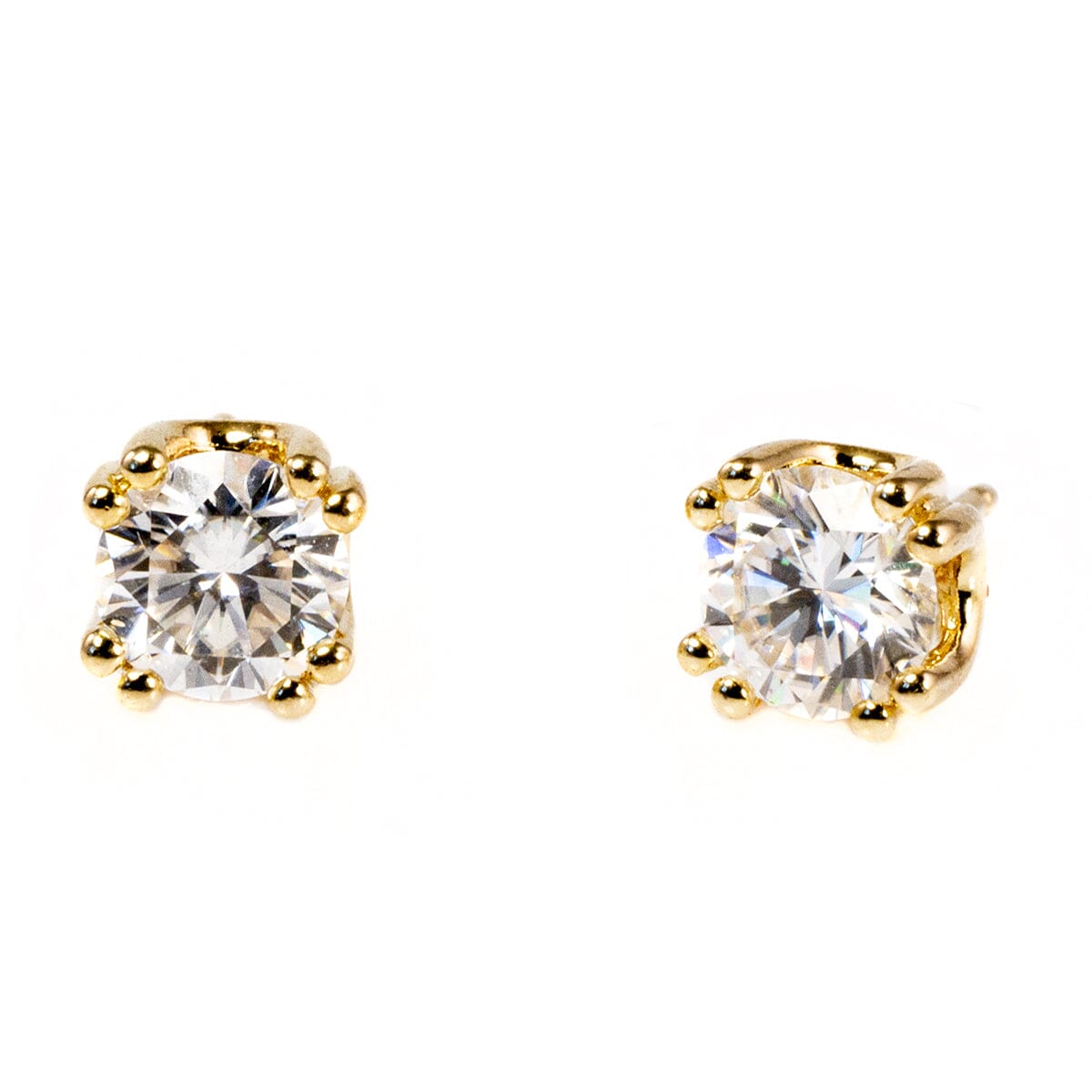 Great Lakes Boutique Gold Plated Cubic Zirconia Stud Earrings