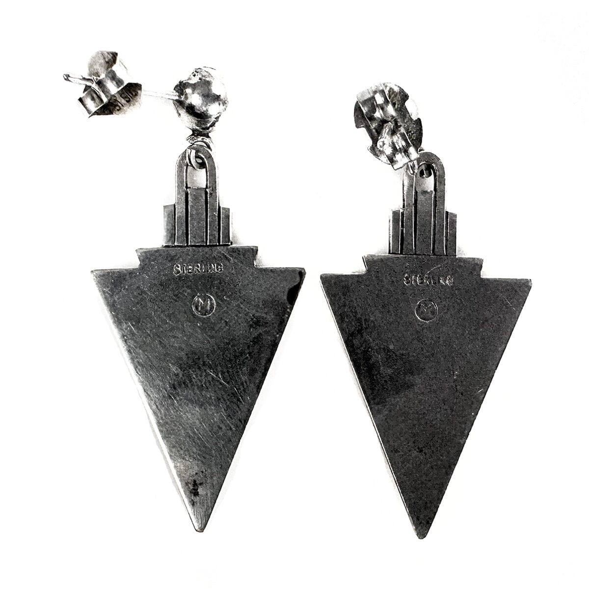 Great Lakes Coin Native American Silver Arrowhead Earrings
