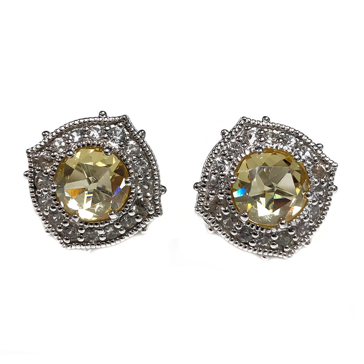 Great Lakes Coin Silver &amp; Gold Citrine Earrings