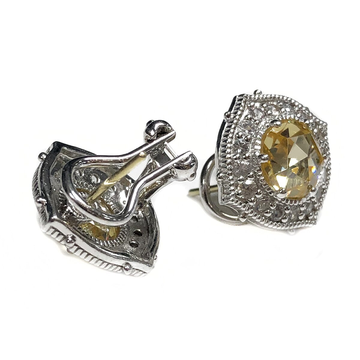 Great Lakes Coin Silver &amp; Gold Citrine Earrings