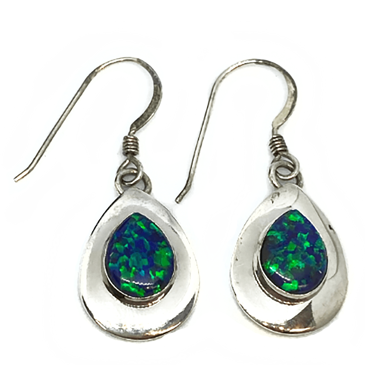 Great Lakes Boutique Silver &amp; Opal Dangle Earrings