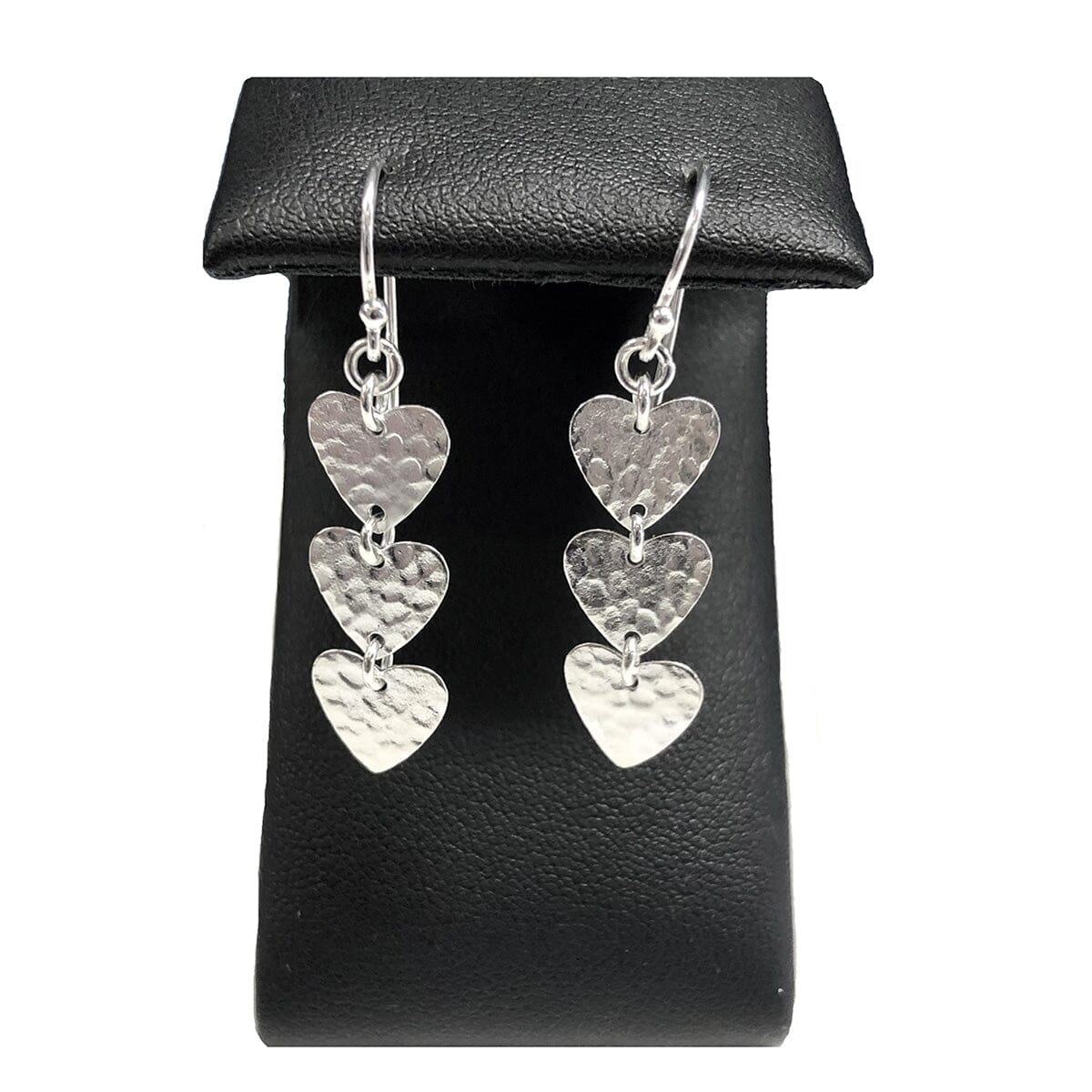 Great Lakes Coin Silver Heart Chandelier Earrings