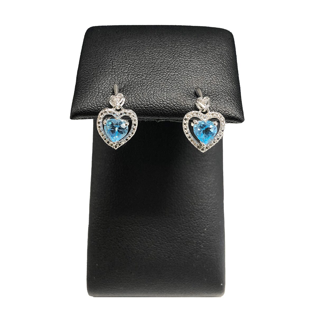 Great Lakes Coin Silver &amp; Cubic Zirconia Heart Earrings