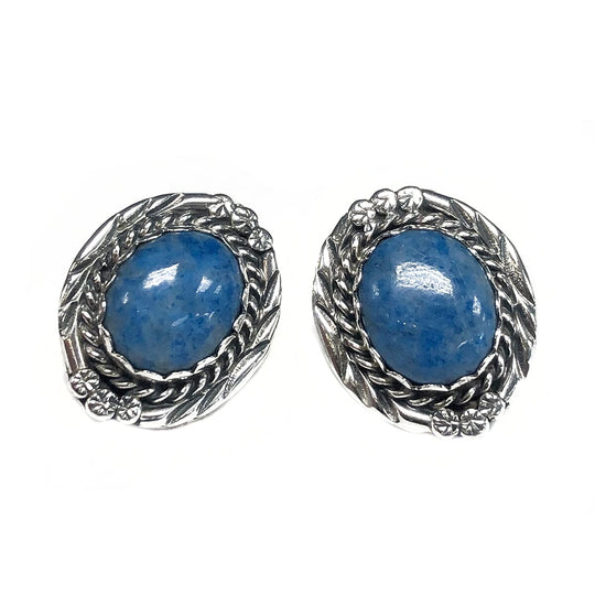 Lena Platero Navajo Silver & Sodalite Earrings