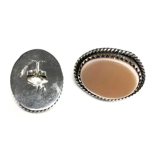 Native American Silver & Mother of Pearl Earrings