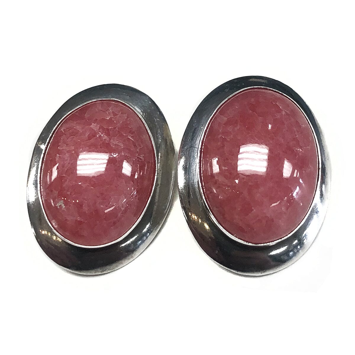 Great Lakes Coin Silver &amp; Rhodonite Earrings