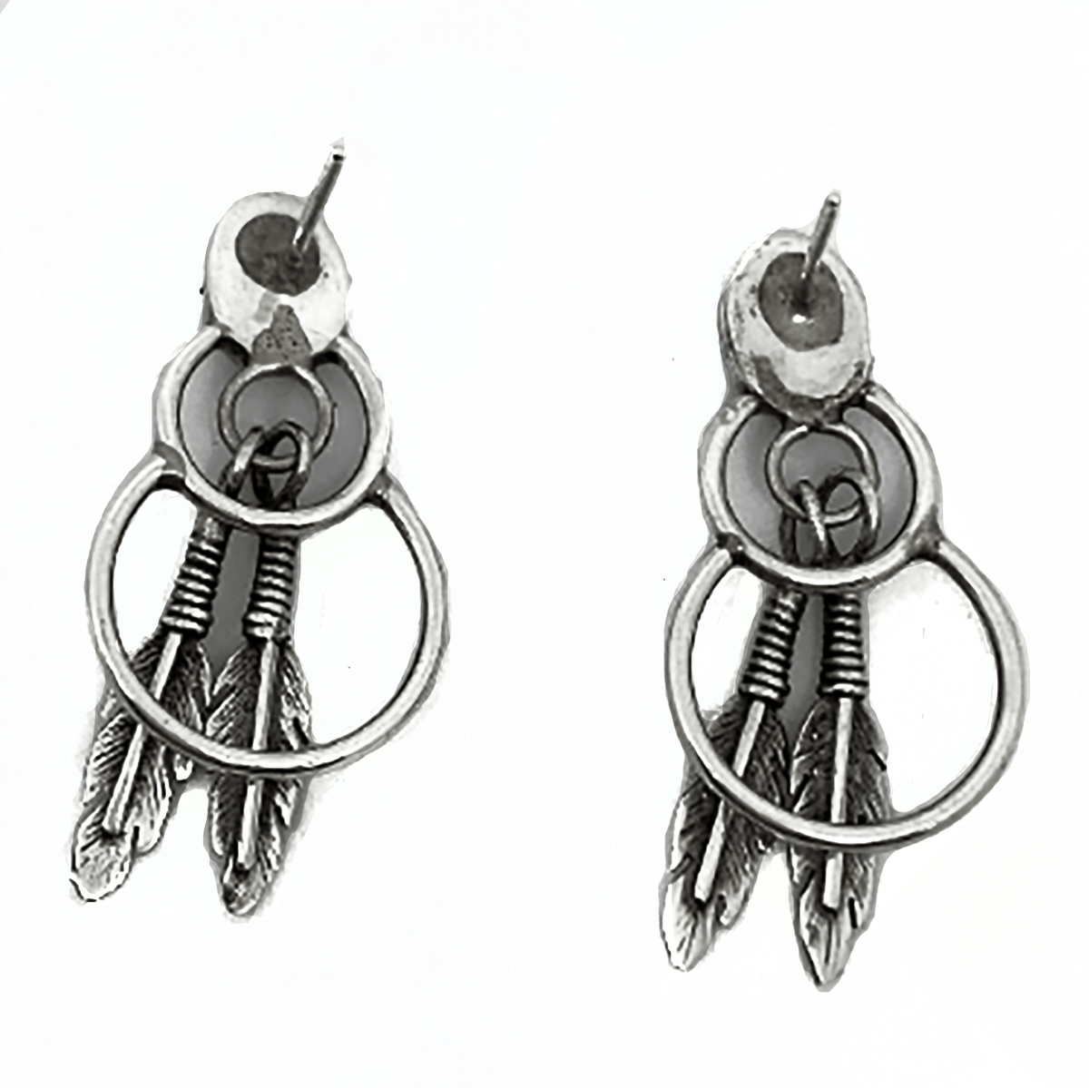 Great Lakes Boutique Native American Silver &amp; Malachite Earrings