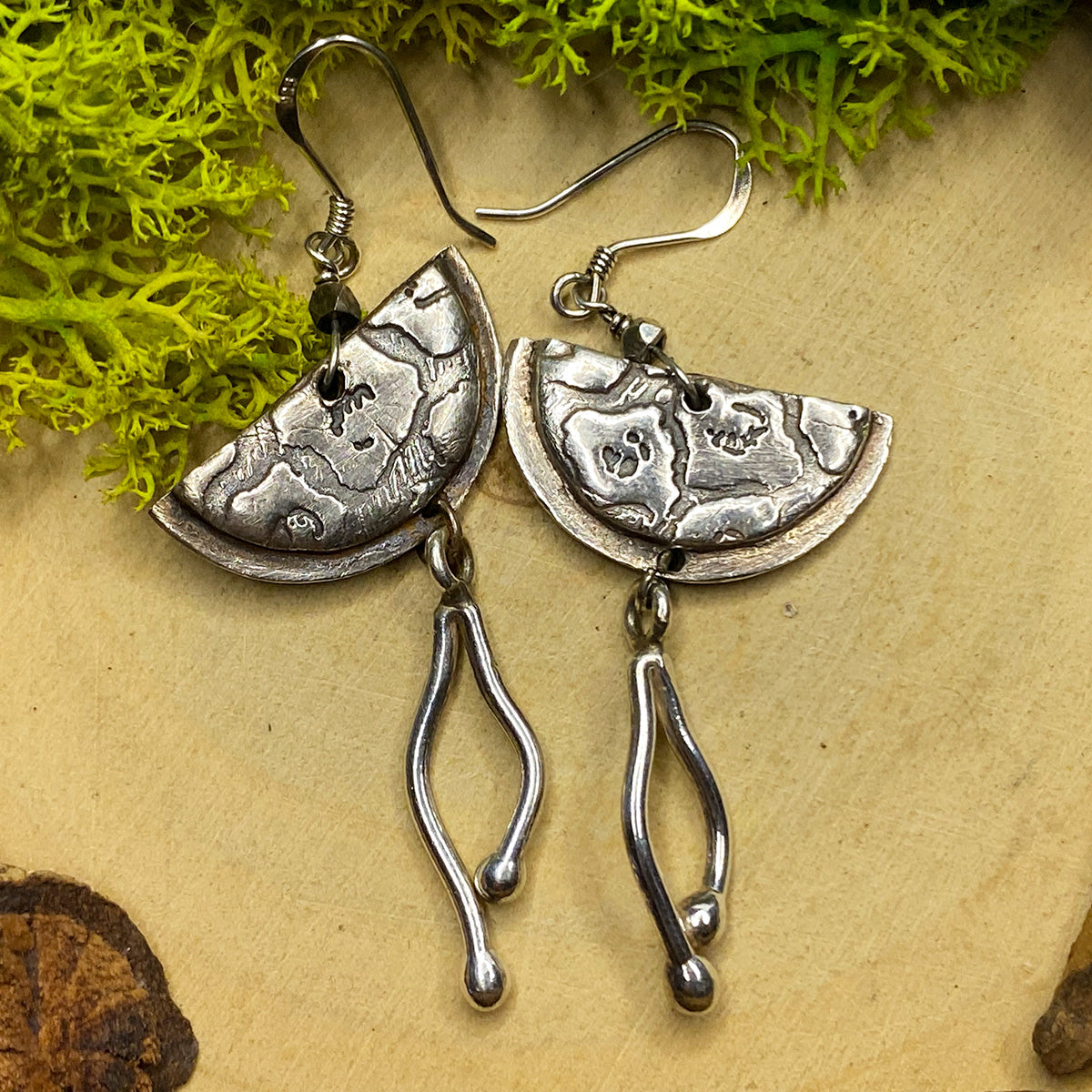 Great Lakes Boutique Silver Half Moon Earrings
