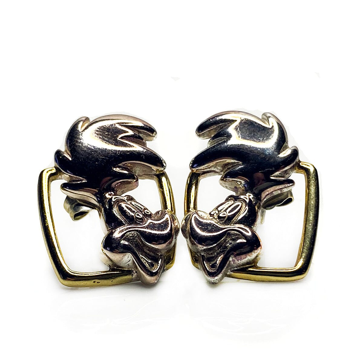 Great Lakes Boutique Looney Tunes Silver &amp; Gold Road Runner Earrings
