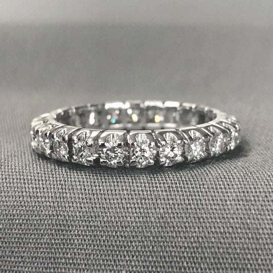 14 k White Gold Diamond Eternity Band