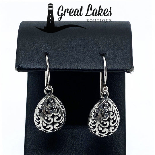 Silver Filigree Dangle Earrings