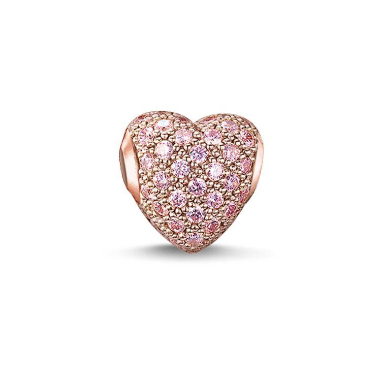 Thomas Sabo Hot Pink Pavé Heart Bead (4374616637483)