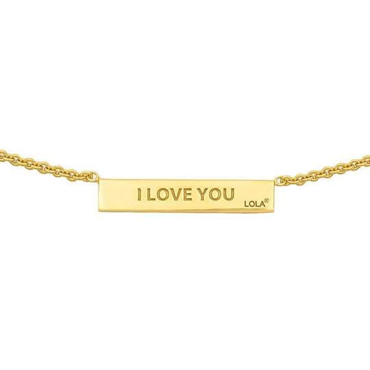 Lola 1-4-3 Gold Bar Necklace
