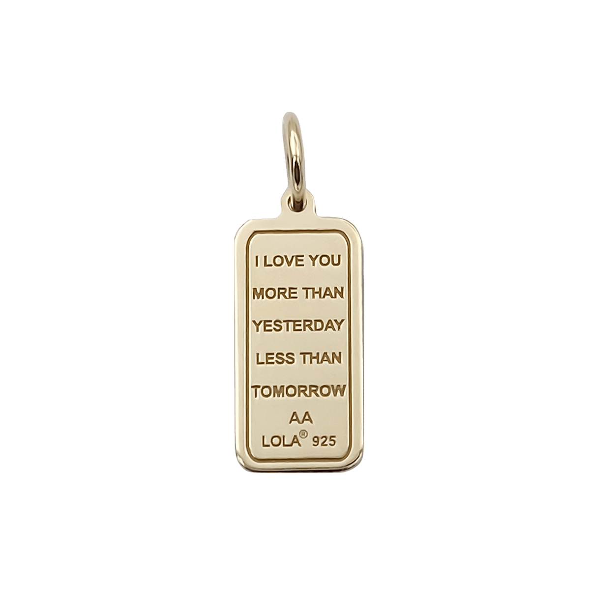 Lola Lola Love Poem Gold Plated Pendant