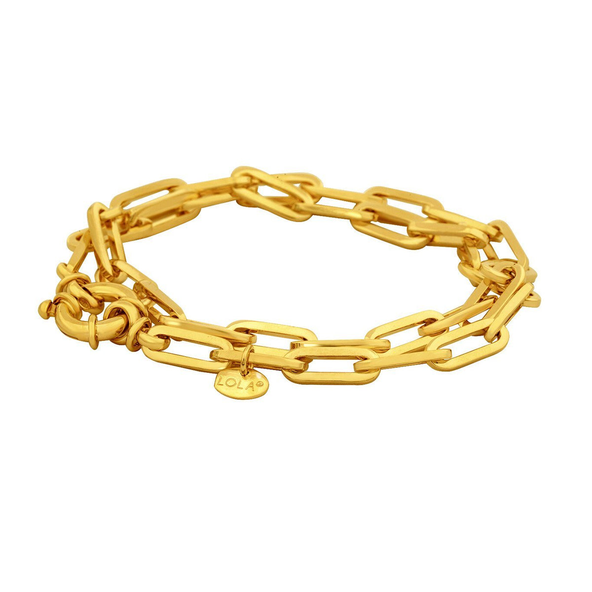 Lola Lola Oval Gold Wrap Bracelet