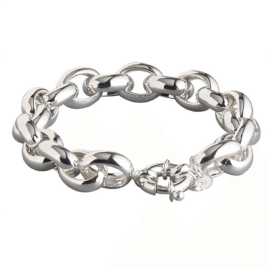 Lola Silver Rolo Link Bracelet 13mm