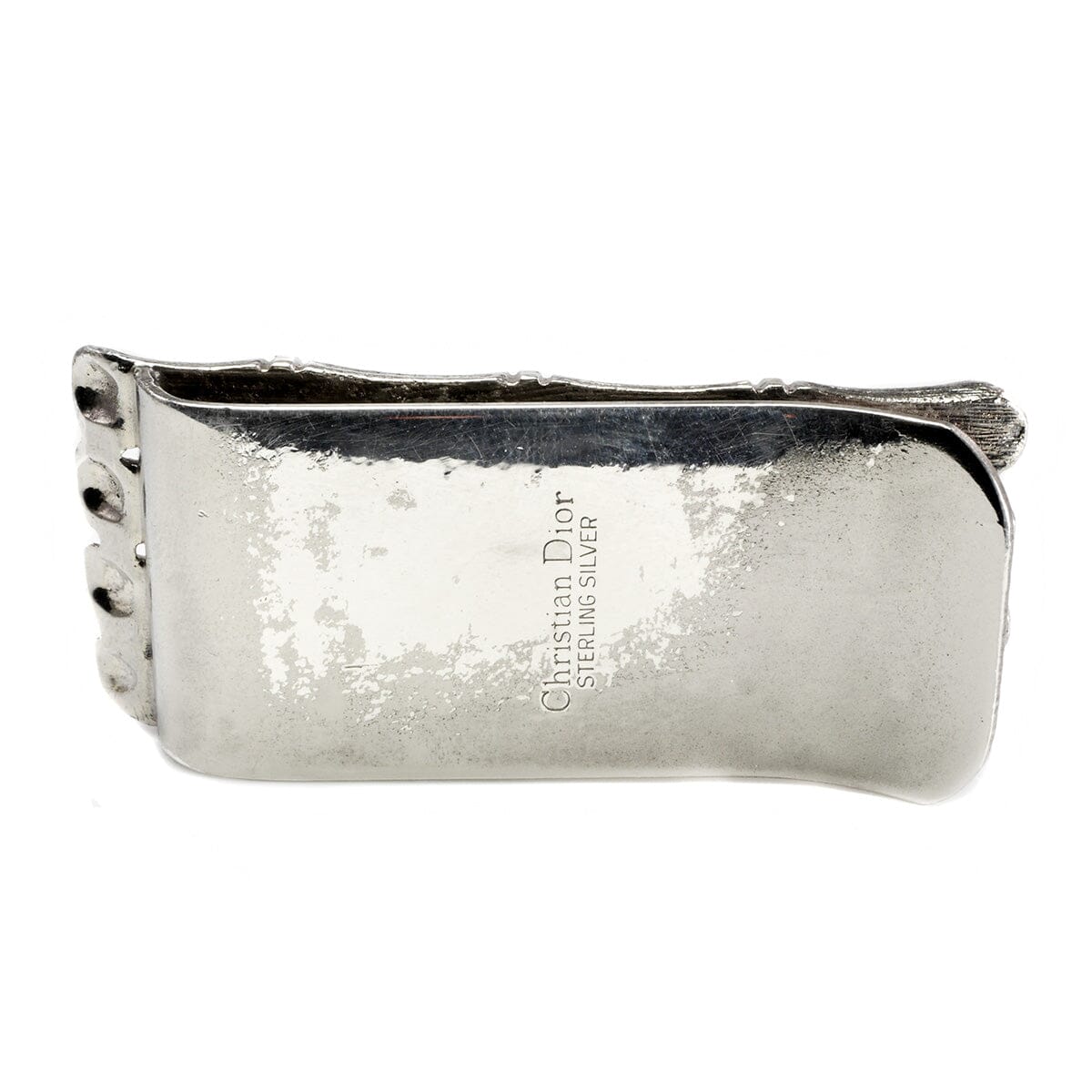 Great Lakes Boutique Silver Christian Dior Bamboo Money Clip
