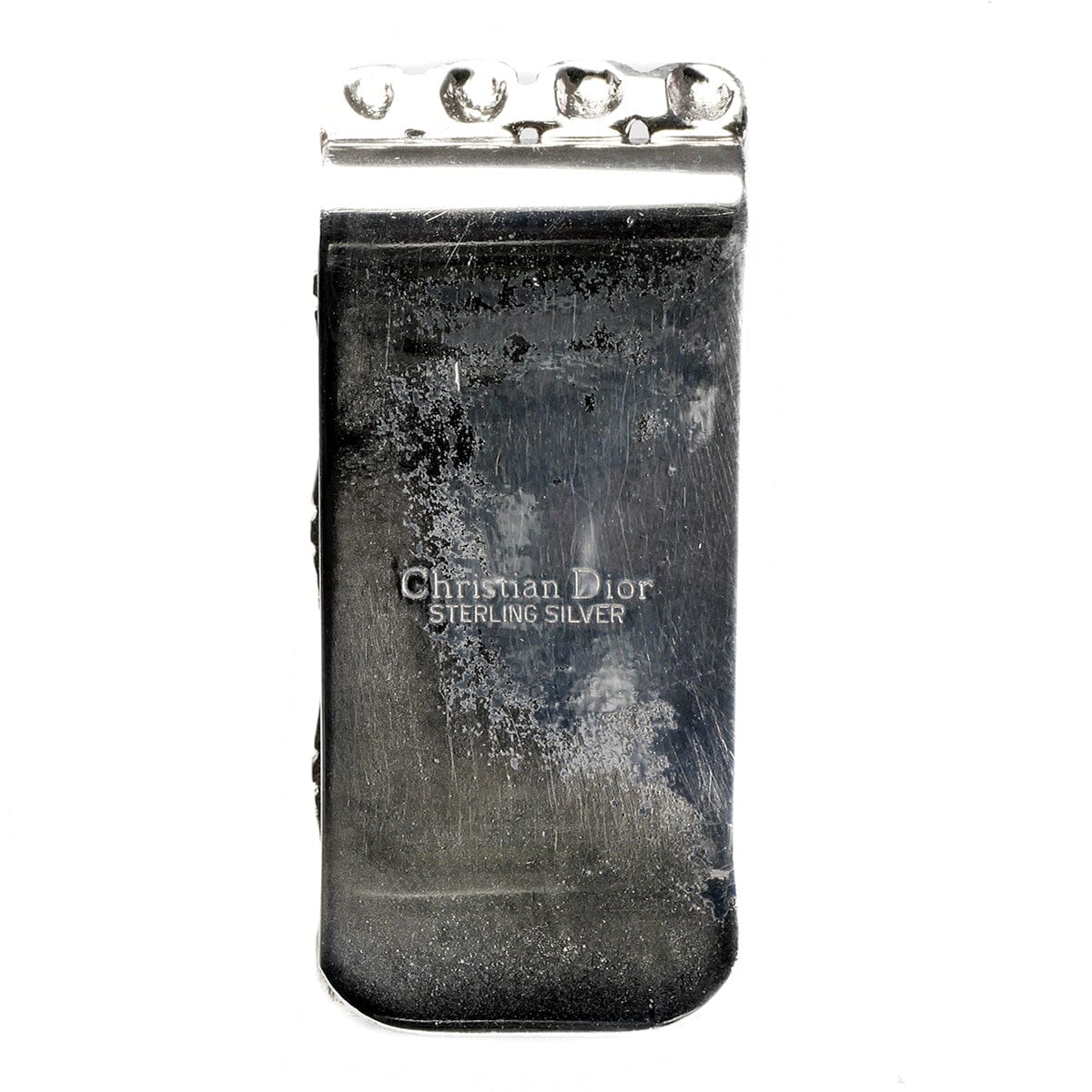 Great Lakes Boutique Silver Christian Dior Bamboo Money Clip