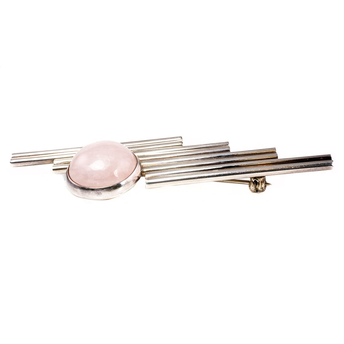 Great Lakes Boutique Silver &amp; Rose Quartz Brooch