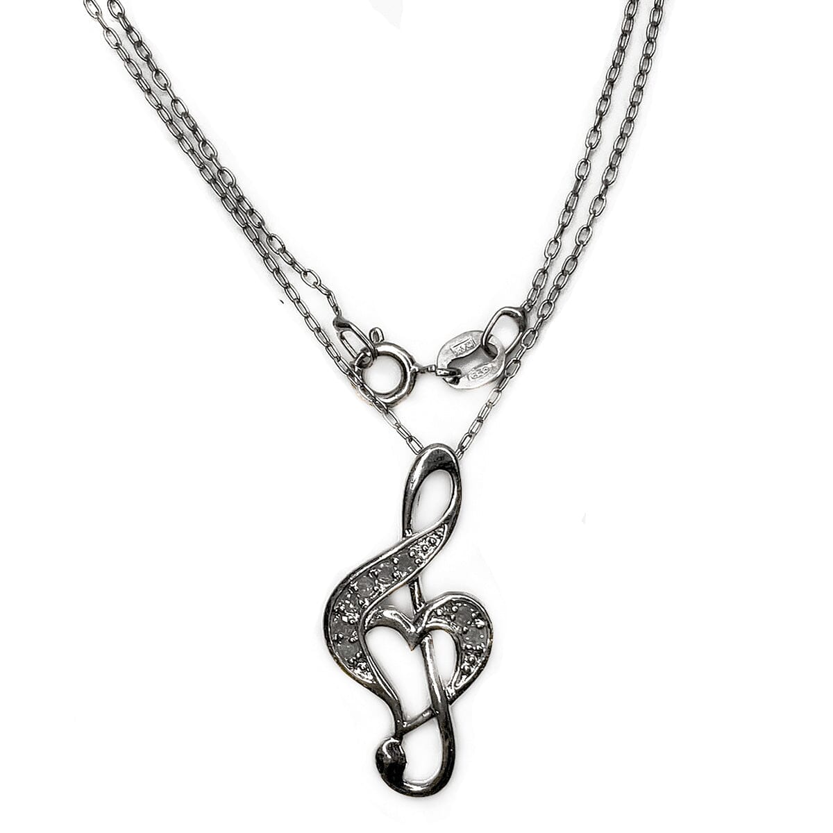 Great Lakes Boutique Silver Treble Clef Necklace
