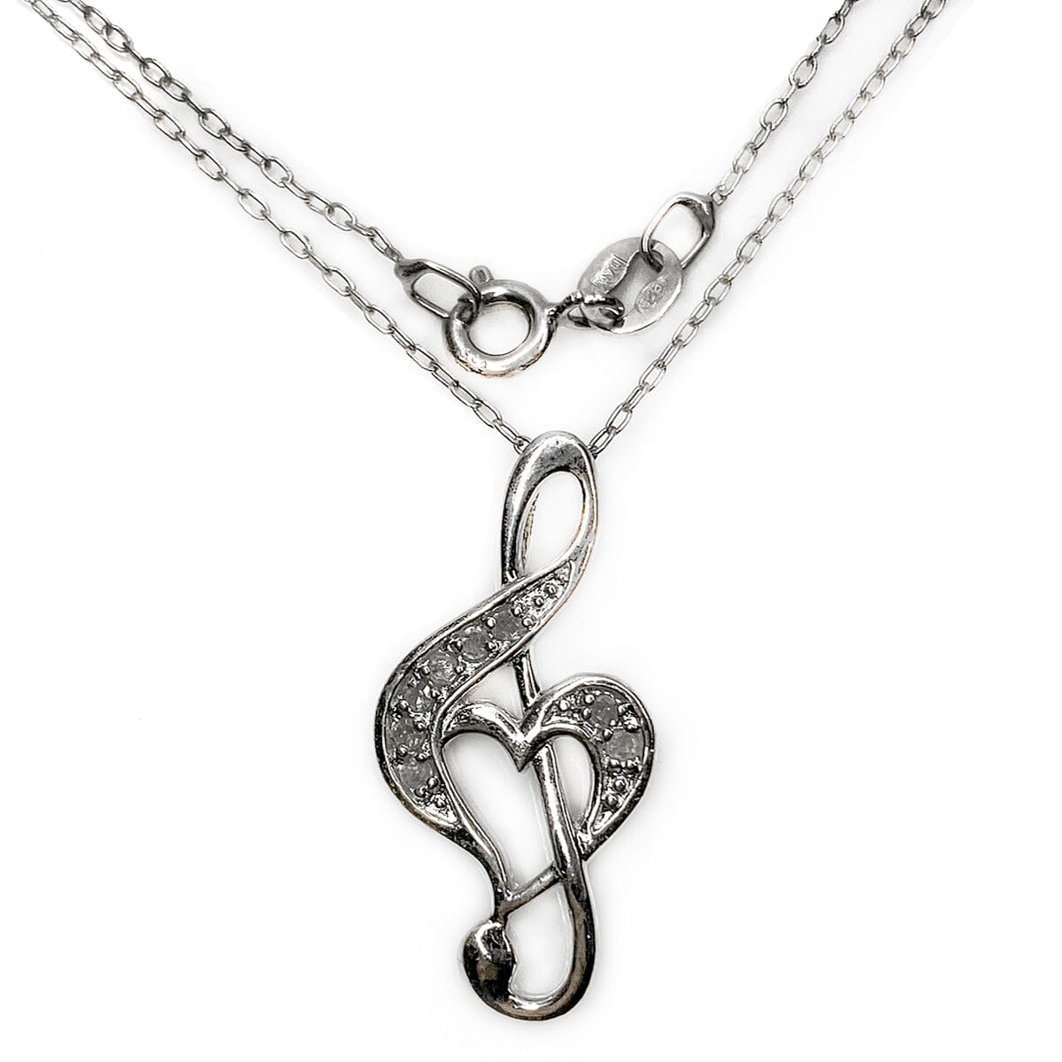 Great Lakes Boutique Silver Treble Clef Necklace