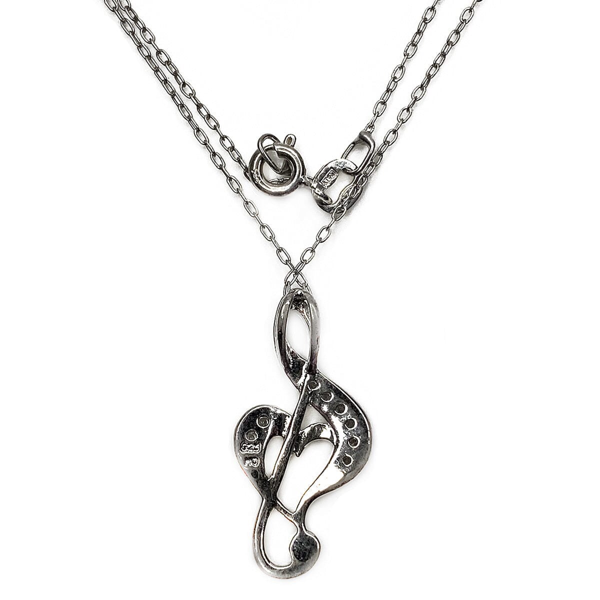 Great Lakes Boutique Silver Treble Clef Necklace