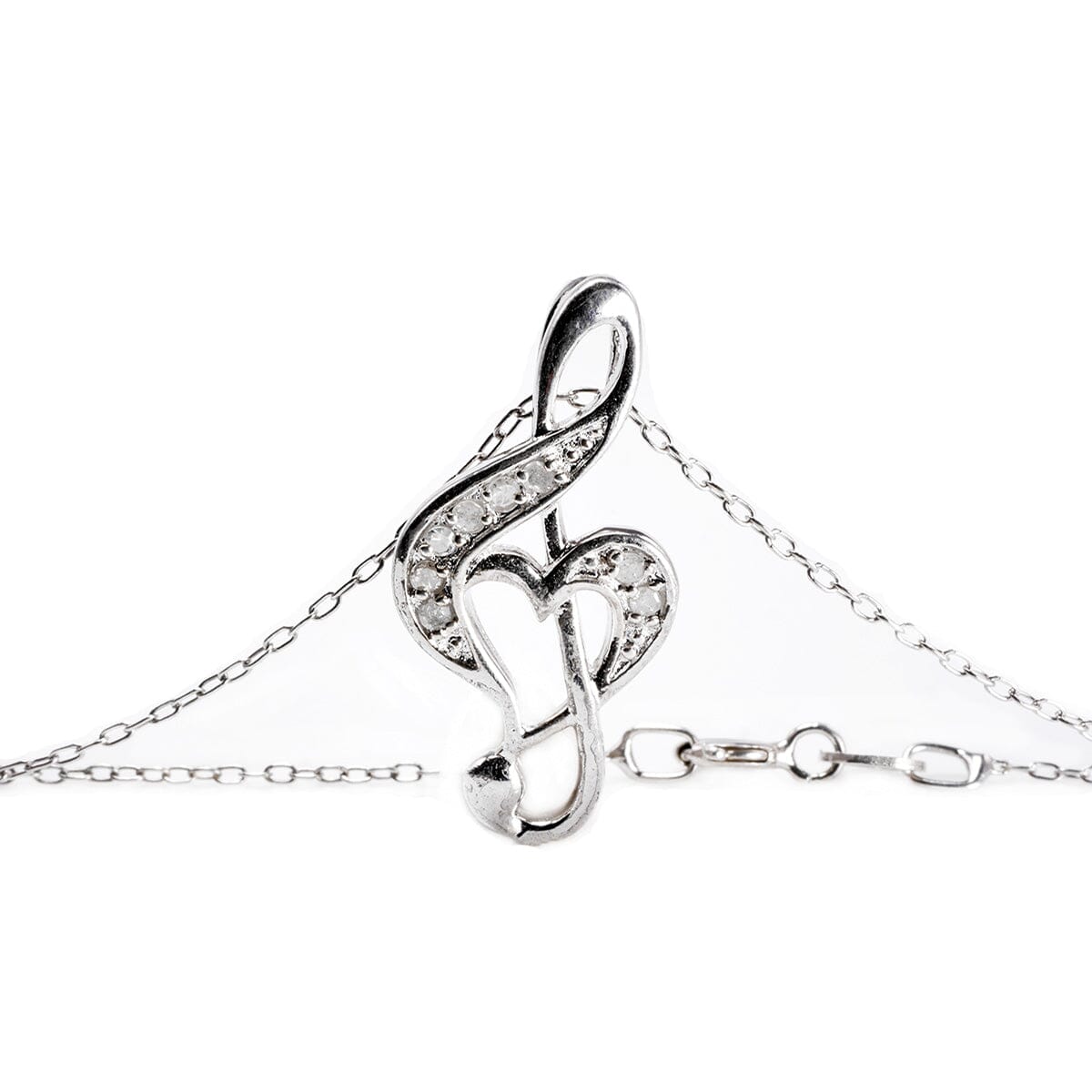 Great Lakes Boutique Silver Treble Clef Necklace