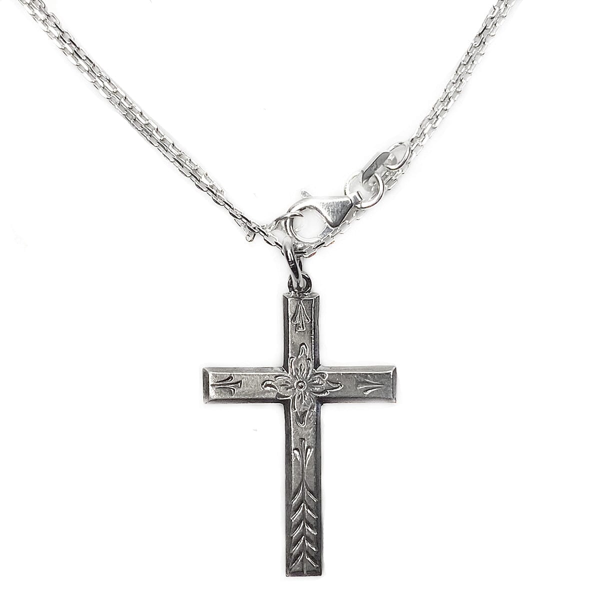 Great Lakes Boutique Theda Silver Cross Necklace