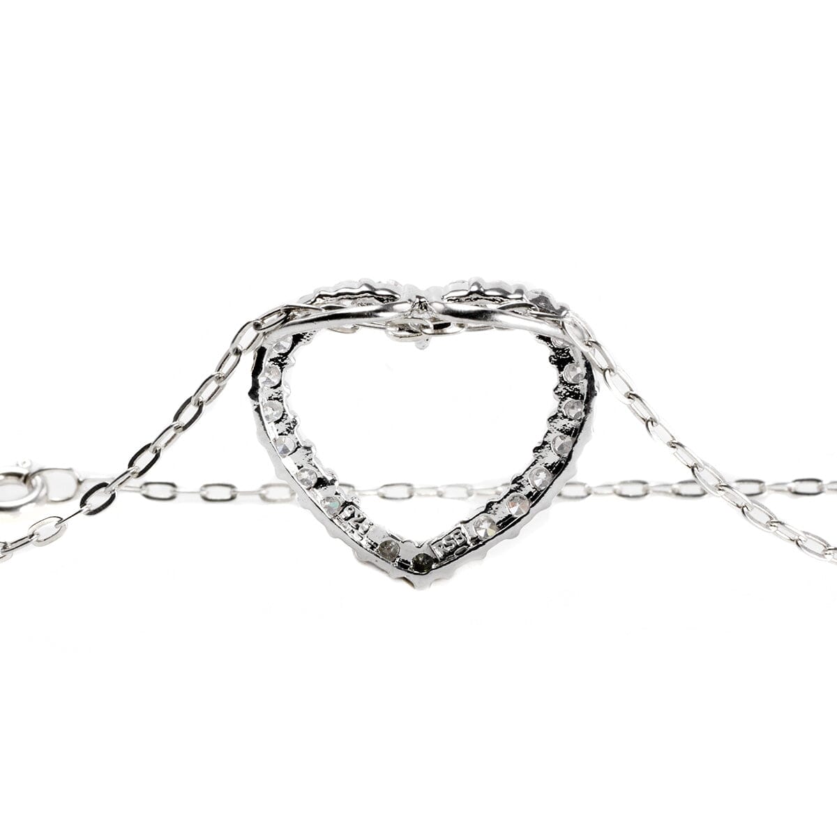 Great Lakes Boutique Silver &amp; Cubic Zirconia Heart Necklace