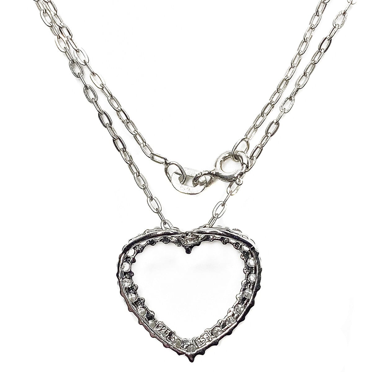 Great Lakes Boutique Silver &amp; Cubic Zirconia Heart Necklace