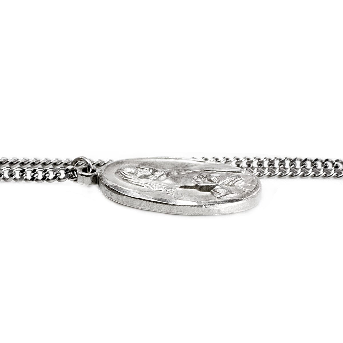Great Lakes Boutique Silver Reversible Mother Mary &amp; Jesus Christ Necklace