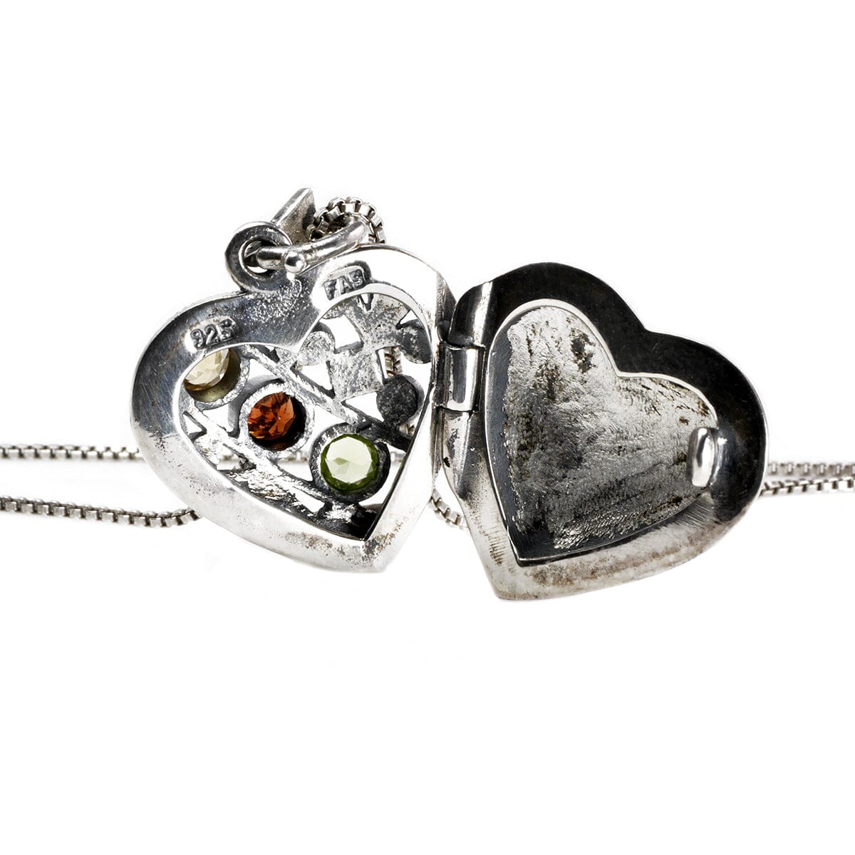 Great Lakes Boutique Silver &amp; Gemstone Heart Locket