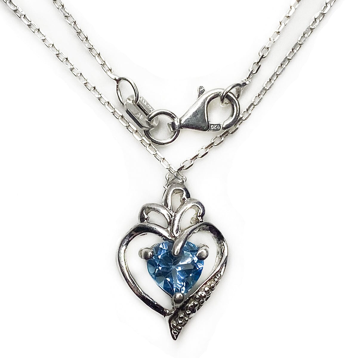 Great Lakes Boutique Silver &amp; Topaz Heart Pendant