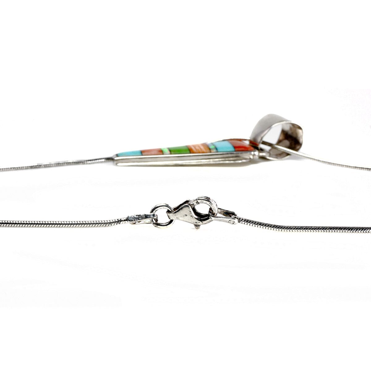 Great Lakes Boutique Silver &amp; Stone Inlay Necklace