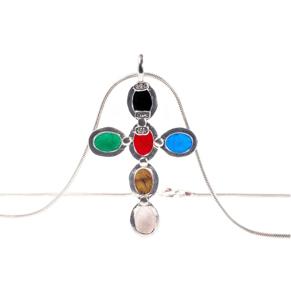 Great Lakes Boutique Silver &amp; Gemstone Cross Necklace