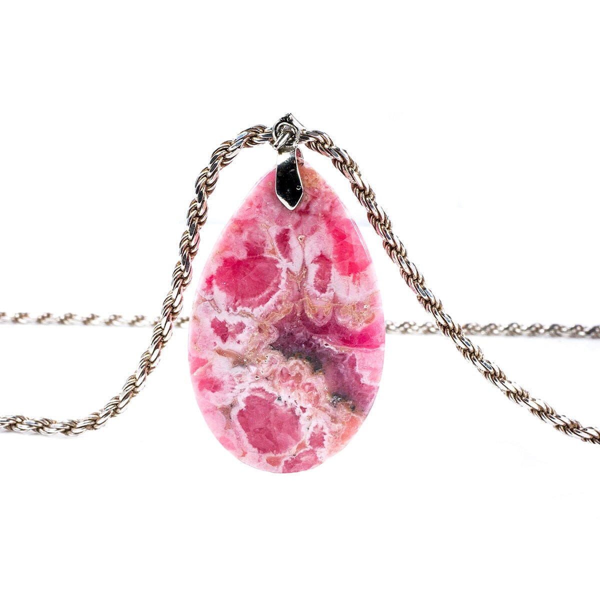 Great Lakes Boutique Silver &amp; Pink Agate Necklace