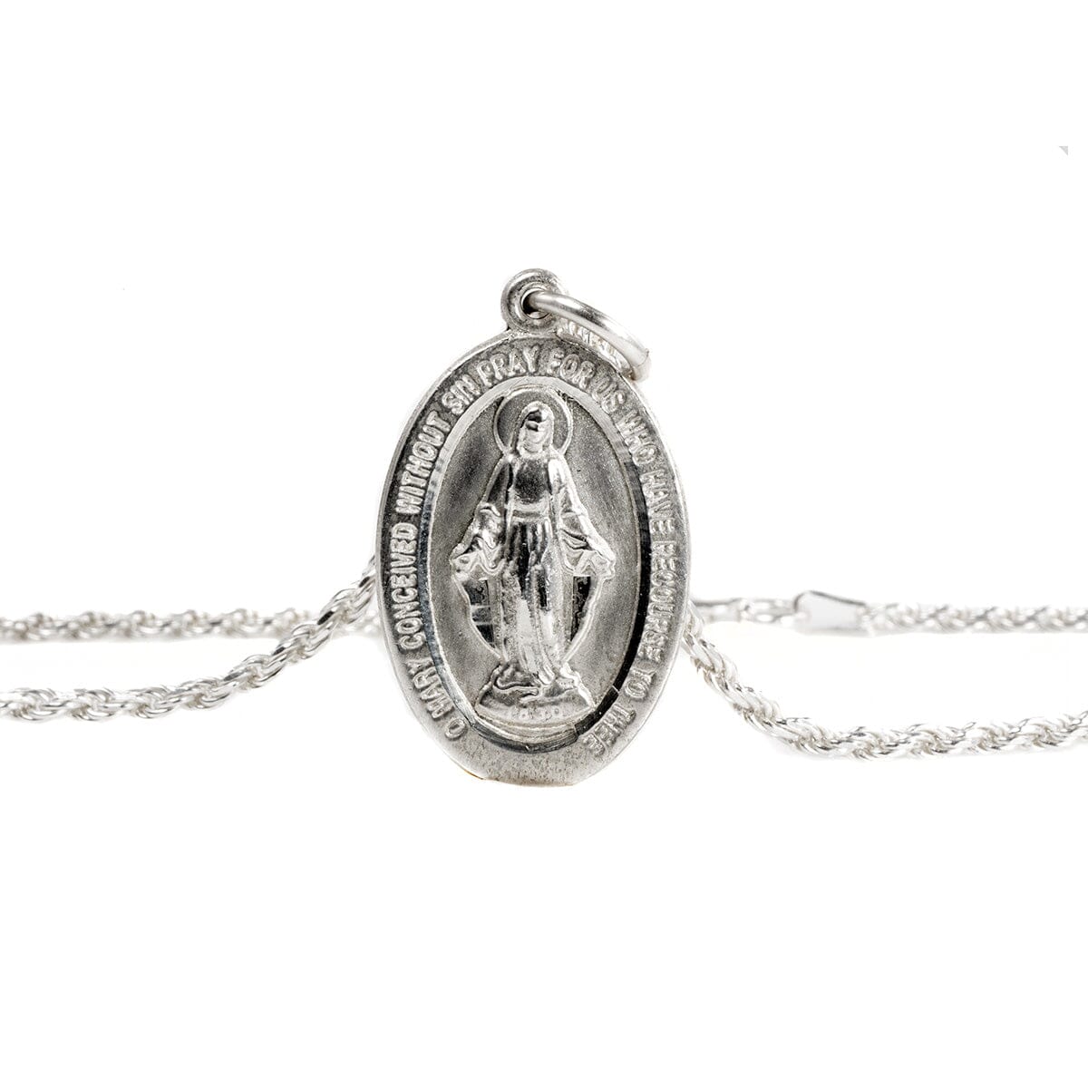 Great Lakes Boutique Silver Miraculous Medal Necklace