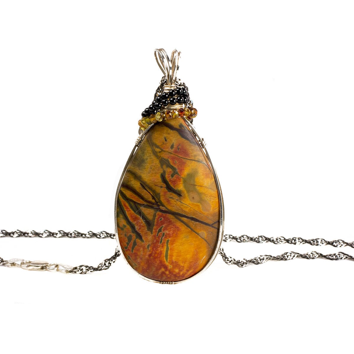 Great Lakes Boutique Silver &amp; Jasper Necklace