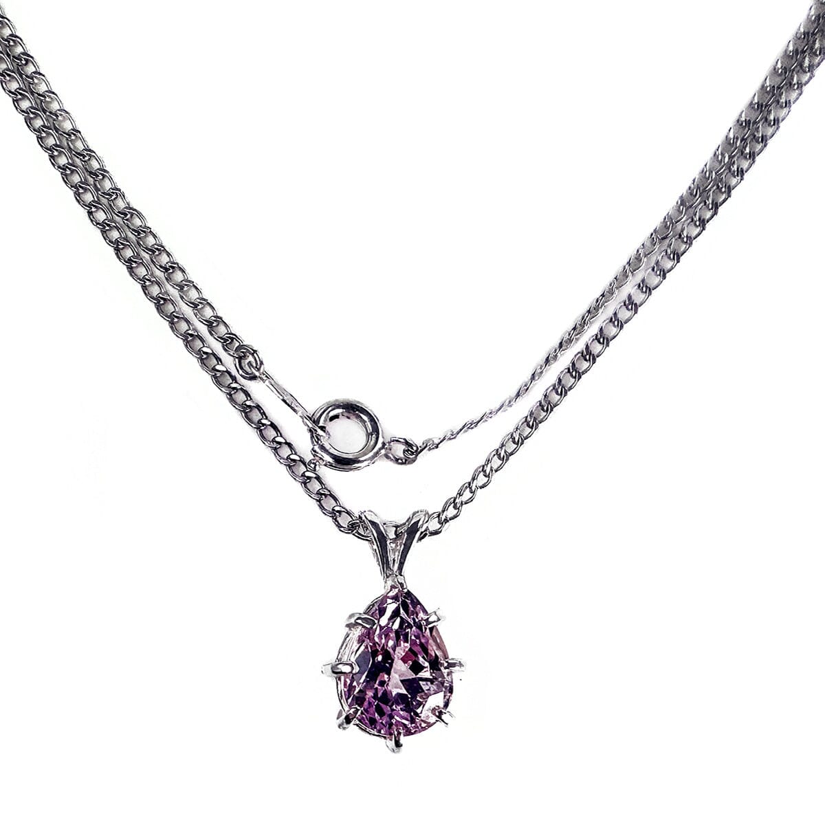 Great Lakes Boutique Silver &amp; Pink Cubic Zirconia Necklace