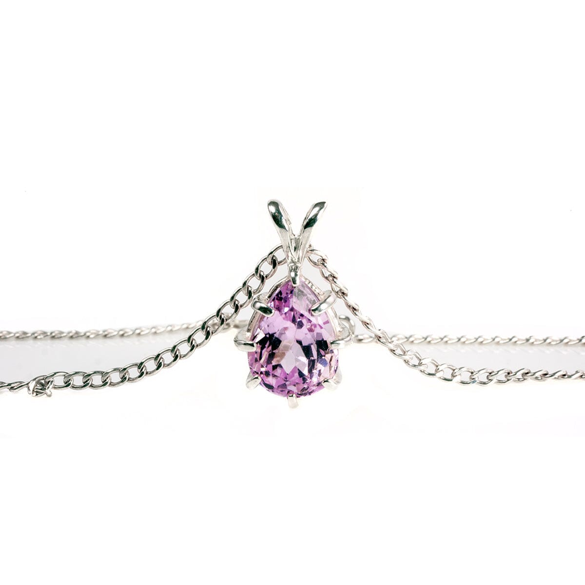 Great Lakes Boutique Silver &amp; Pink Cubic Zirconia Necklace