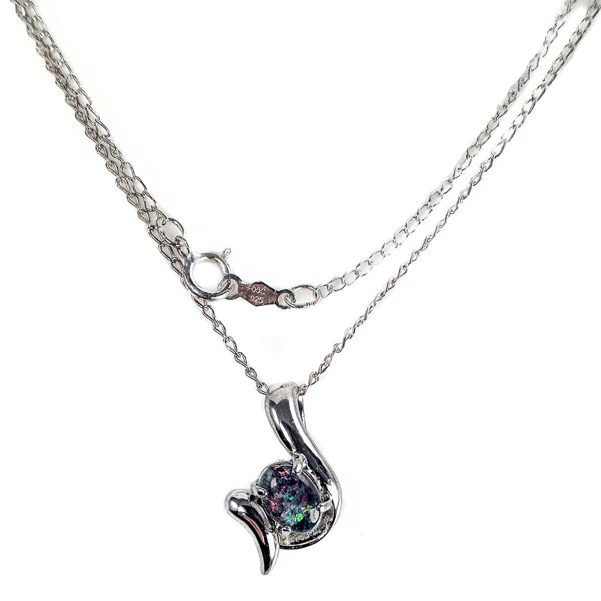 Great Lakes Boutique Silver &amp; Opal Necklace