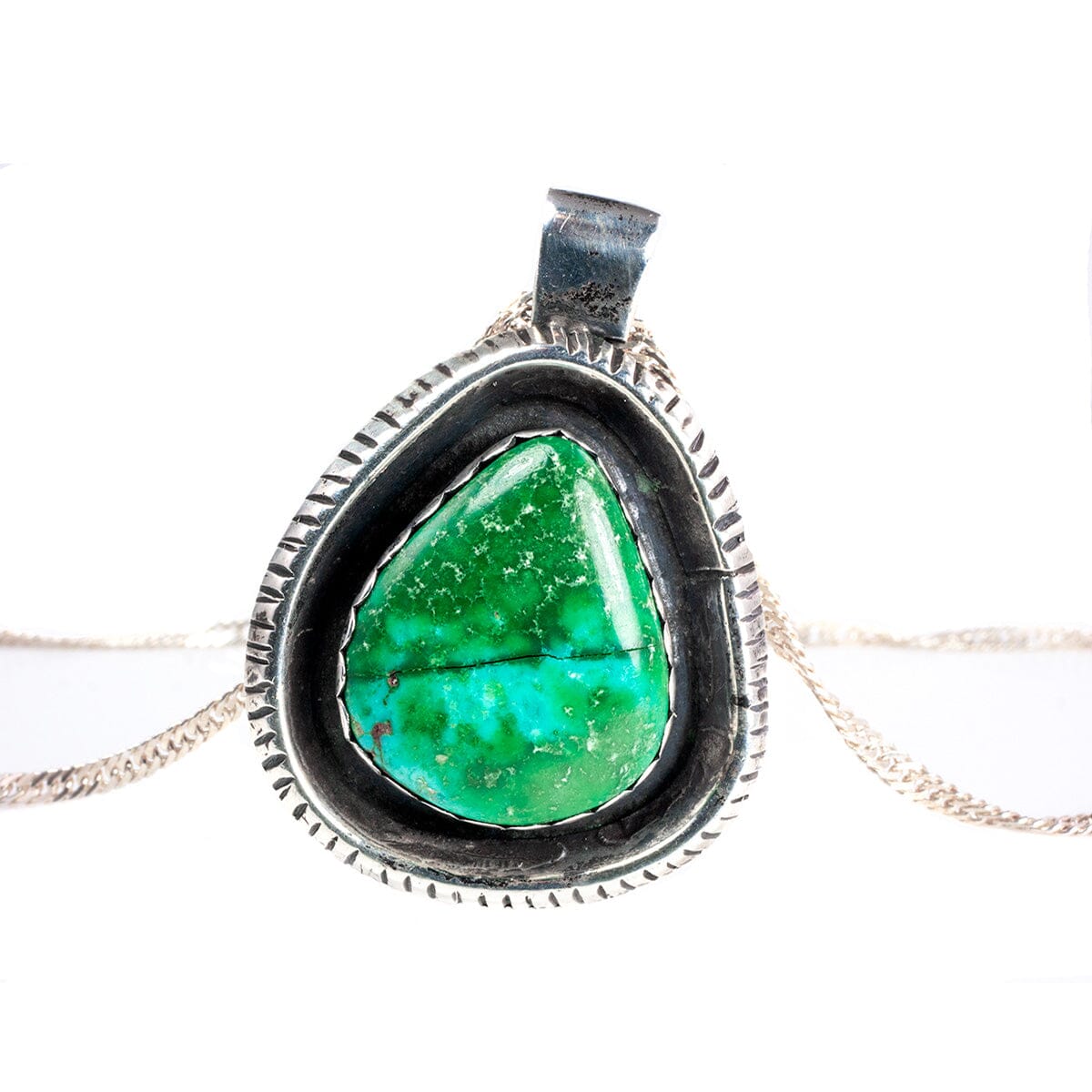 Great Lakes Coin Native American Silver &amp; Turquoise Necklace