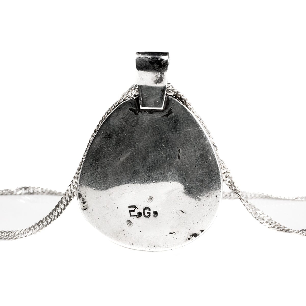 Great Lakes Coin Native American Silver &amp; Turquoise Necklace