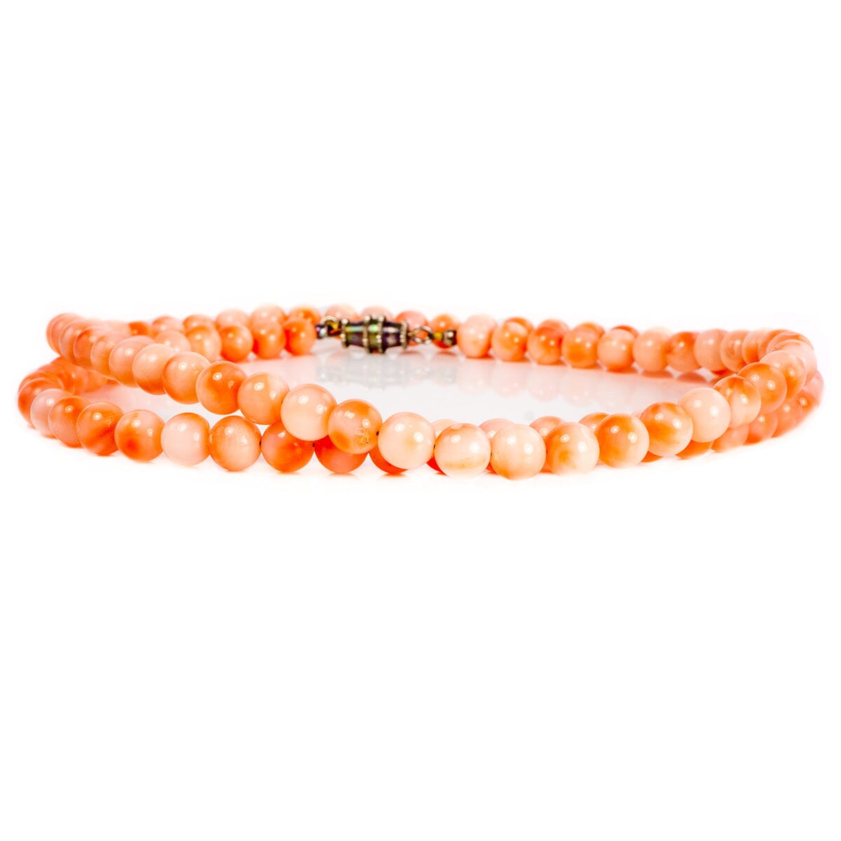 Great Lakes Coin Angel Skin Coral Necklace