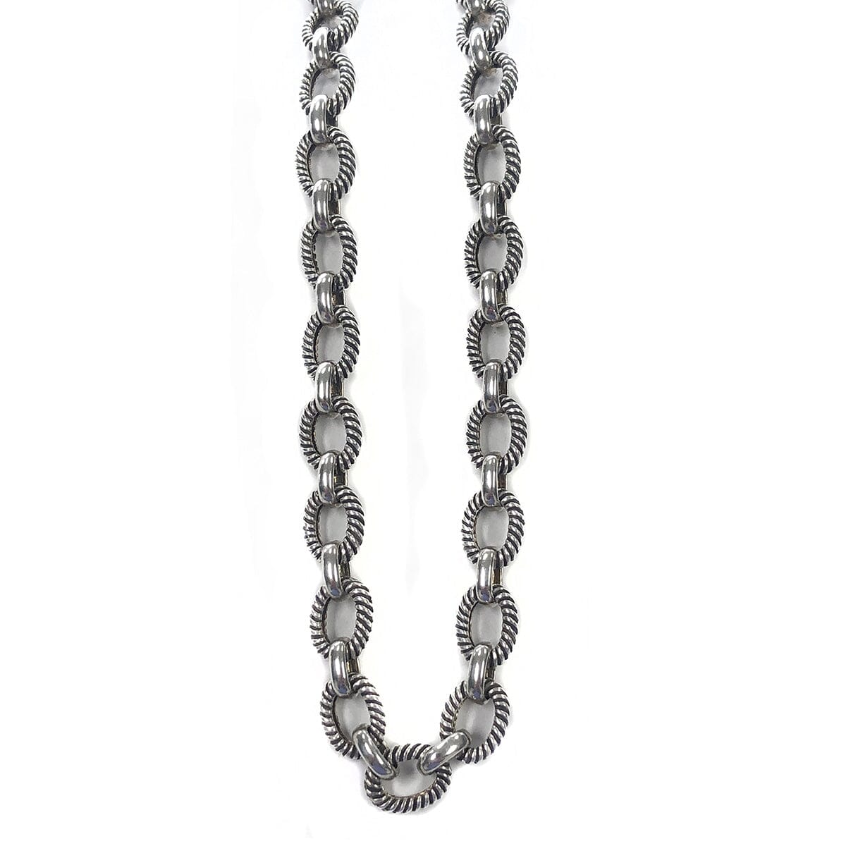 Great Lakes Coin Silver Oval Link Necklace