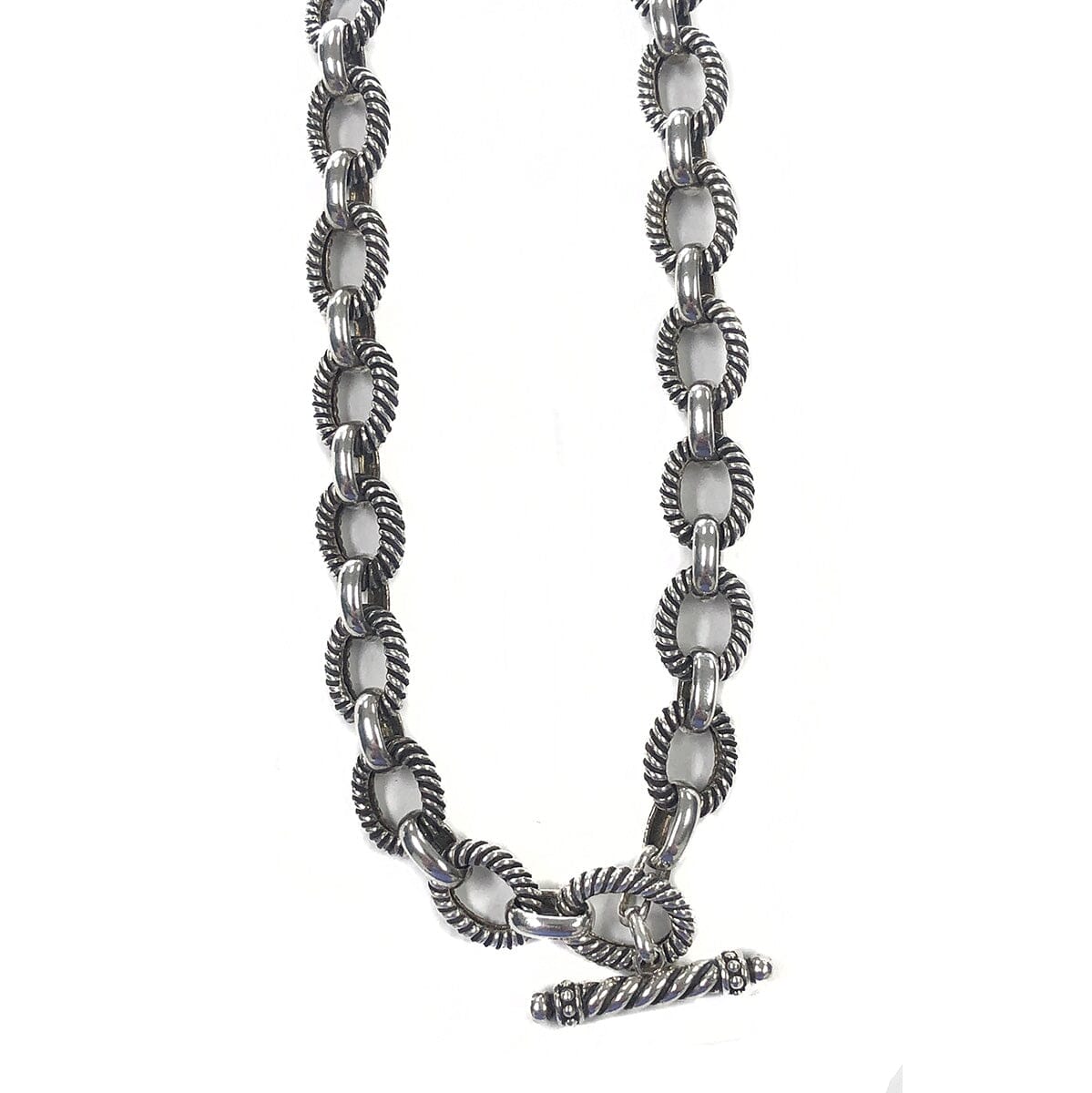 Great Lakes Coin Silver Oval Link Necklace